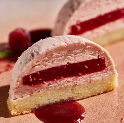 Mousse al lampone con gelée ai lamponi Mousse al lampone con gelée ai lamponi